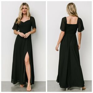 Baltic Born Sierra Sweetheart Black Maxi Dress